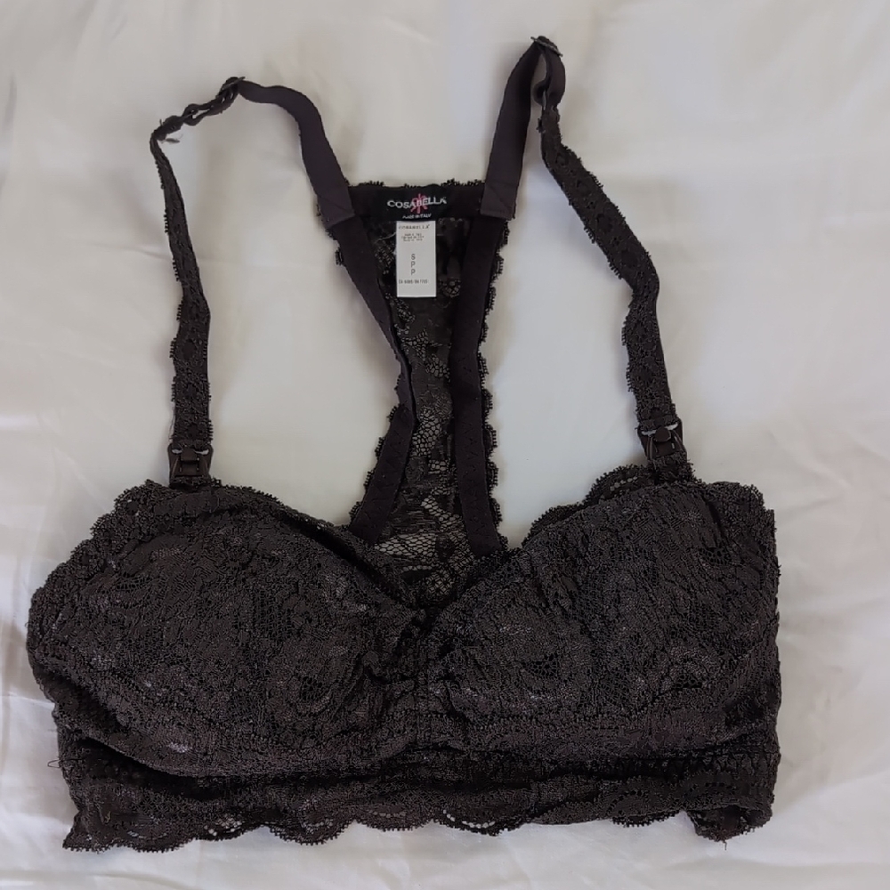 Cosabella Cocoa Brown Never Say Never Maternity mommie nursing bralette - Small